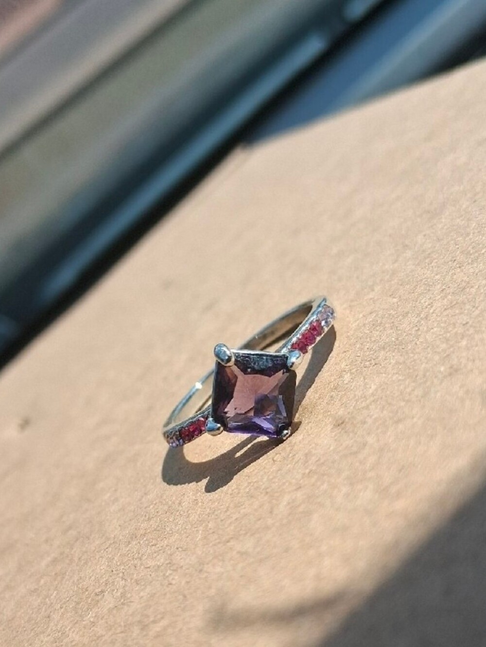 $8 Each Or Bundle 5/$20 Silver Ring with Purple Center Stone